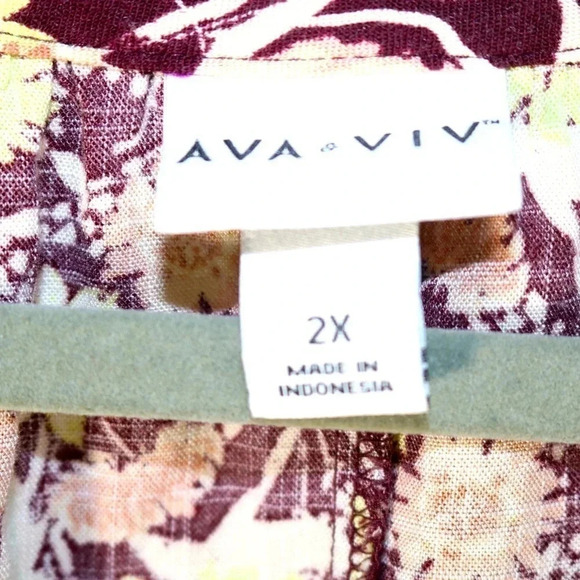 AVA VIV woman’s top. Fall colors size 2X - Picture 3 of 7